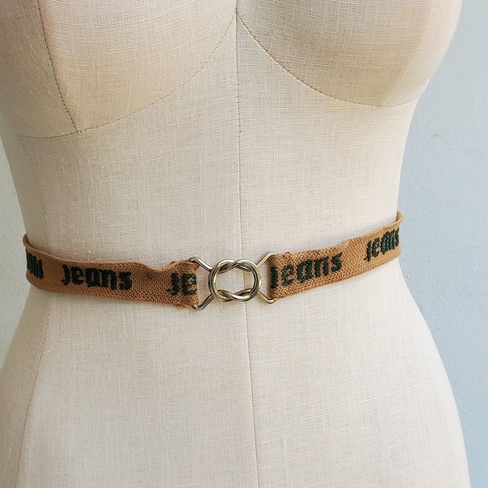 Vintage 70s elastic cinch belt JEANS